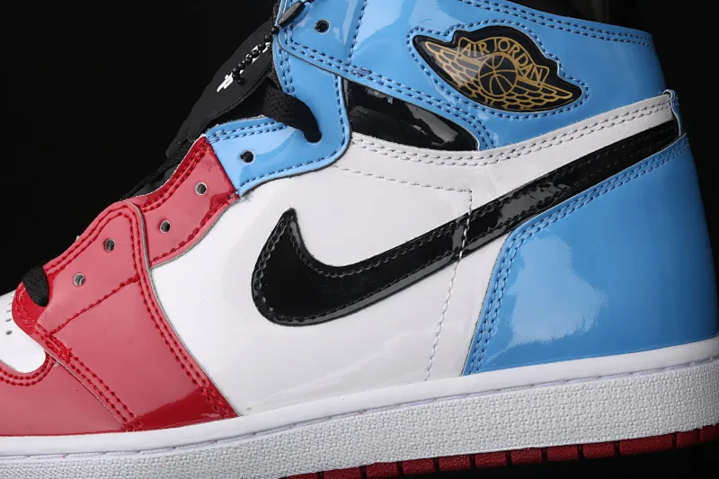 All categories Air Jordan Jordan series basketball shoes Air Jordan 1 High Air Jordan 1 "Fearless" AJ1 Joe 1 high top red and blue patent leather CK5666-100